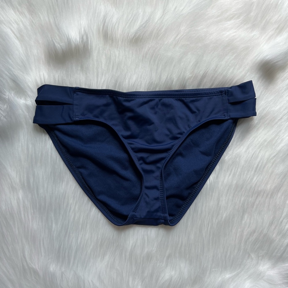 Title Nine Naiad Cheeky Bikini Bottom Navy Blue Size M